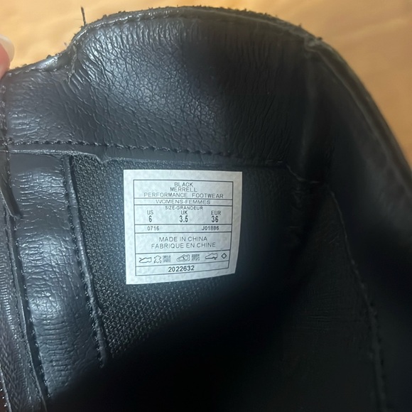Women's Merrell Eventyr Strap - Waterproof Black Suede/Fabric/Leather - Picture 4 of 5